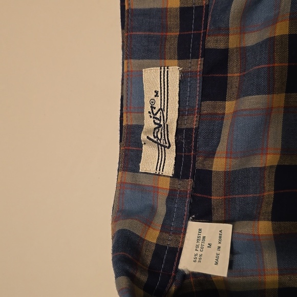 Levis Vintage 1970s Long Sleeve White Tag Button Down Blue M - Picture 3 of 3